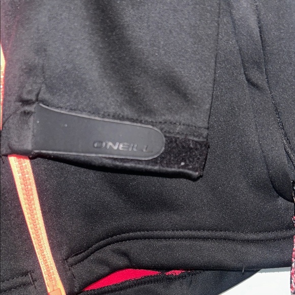 O'Neill Black Jacket with Coral Details - Picture 11 of 13